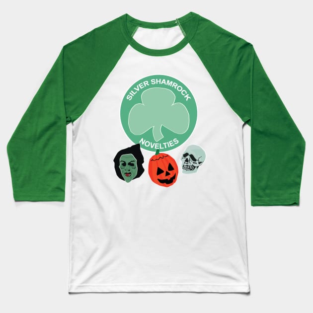 Silver Shamrock 2.0 Baseball T-Shirt by attackofthegiantants